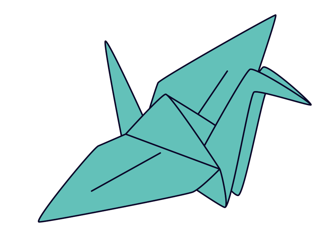 Origami crane — continuous learning at Zawr